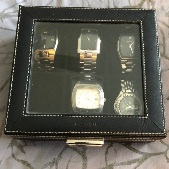 5 fossil watches with fossil watch case - Picture 2 of 2